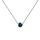 1 - Merilyn 4.00 mm Round Blue Diamond Bezel Set Solitaire Pendant 