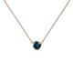 1 - Merilyn 4.00 mm Round Blue Diamond Bezel Set Solitaire Pendant 