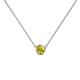 1 - Merilyn 4.00 mm Round Yellow Diamond Bezel Set Solitaire Pendant 