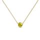 1 - Merilyn 4.00 mm Round Yellow Diamond Bezel Set Solitaire Pendant 
