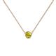 1 - Merilyn 4.00 mm Round Yellow Diamond Bezel Set Solitaire Pendant 