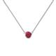 1 - Merilyn 4.00 mm Round Ruby Bezel Set Solitaire Pendant 