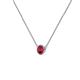 2 - Merilyn 4.00 mm Round Ruby Bezel Set Solitaire Pendant 