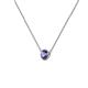 2 - Merilyn 4.00 mm Round Iolite Bezel Set Solitaire Pendant 