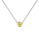 1 - Merilyn 4.00 mm Round Yellow Sapphire Bezel Set Solitaire Pendant 