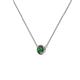 2 - Merilyn 4.00 mm Round Lab Created Alexandrite Bezel Set Solitaire Pendant 