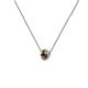 2 - Merilyn 4.40 mm Round Smoky Quartz Bezel Set Solitaire Pendant 