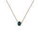2 - Merilyn 4.40 mm Round London Blue Topaz Bezel Set Solitaire Pendant 