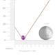 4 - Merilyn 4.80 mm Round Amethyst Bezel Set Solitaire Pendant 