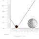 4 - Merilyn 4.80 mm Round Red Garnet Bezel Set Solitaire Pendant 