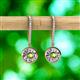 2 - Lillac Iris Round Peridot and Baguette Diamond Halo Dangling Earrings 