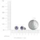 3 - Ayana Round Iolite and Diamond Halo Stud Earrings 