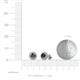 3 - Ayana Round Black and White Diamond Halo Stud Earrings 