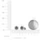 3 - Ayana Round Diamond and Lab Created Alexandrite Halo Stud Earrings 