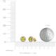 3 - Ayana Round Yellow and White Diamond Halo Stud Earrings 