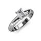 3 - Eudora Classic GIA Certified 7x5 mm Emerald Shape Diamond Solitaire Engagement Ring 