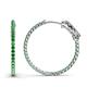 1 - Melissa 3.15 ctw (2.30 mm) Inside Outside Round Green Garnet Eternity Hoop Earrings 