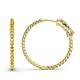 1 - Melissa 1.80 ctw (2.30 mm) Inside Outside Round Citrine Eternity Hoop Earrings 