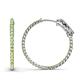 1 - Melissa 3.00 ctw (2.30 mm) Inside Outside Round Peridot Eternity Hoop Earrings 