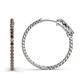 1 - Melissa 2.70 ctw (2.30 mm) Inside Outside Round Smoky Quartz Eternity Hoop Earrings 