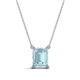 1 - Athena 2.00 ct Aquamarine Emerald Shape (9x7 mm) Solitaire Pendant Necklace 