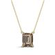 1 - Athena 2.25 ct Smoky Quartz Emerald Shape (9x7 mm) Solitaire Pendant Necklace 