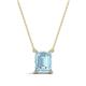 1 - Athena 2.00 ct Aquamarine Emerald Shape (9x7 mm) Solitaire Pendant Necklace 