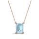 1 - Athena 2.00 ct Aquamarine Emerald Shape (9x7 mm) Solitaire Pendant Necklace 