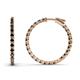 1 - Melissa 1.05 ctw (1.70 mm) Inside Outside Round Black Diamond Eternity Hoop Earrings 