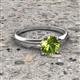 3 - Elodie 6.50 mm Round Peridot Solitaire Engagement Ring 