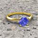 3 - Elodie 6.50 mm Round Tanzanite Solitaire Engagement Ring 
