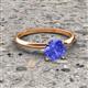 3 - Elodie 6.50 mm Round Tanzanite Solitaire Engagement Ring 
