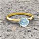 3 - Elodie 6.50 mm Round Aquamarine Solitaire Engagement Ring 