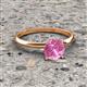 3 - Elodie 6.00 mm Round Lab Created Pink Sapphire Solitaire Engagement Ring 