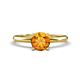 1 - Elodie 6.50 mm Round Citrine Solitaire Engagement Ring 