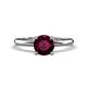 1 - Elodie 6.50 mm Round Rhodolite Garnet Solitaire Engagement Ring 