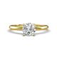 1 - Elodie 6.50 mm Round Forever One Moissanite Solitaire Engagement Ring 