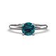 1 - Elodie 6.00 mm Round Blue Diamond Solitaire Engagement Ring 