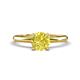1 - Elodie 6.00 mm Round Yellow Diamond Solitaire Engagement Ring 