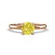 1 - Elodie 6.00 mm Round Yellow Diamond Solitaire Engagement Ring 