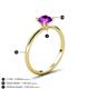 5 - Elodie 6.50 mm Round Amethyst Solitaire Engagement Ring 