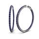 1 - Carisa 6.45 ctw (2.70 mm) Inside Outside Round Blue Sapphire Eternity Hoop Earrings 