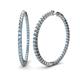 1 - Carisa 4.73 ctw (2.70 mm) Inside Outside Round Aquamarine Eternity Hoop Earrings 