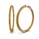 1 - Carisa 4.73 ctw (2.70 mm) Inside Outside Round Citrine Eternity Hoop Earrings 