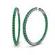 1 - Carisa 4.73 ctw (2.70 mm) Inside Outside Round Emerald Eternity Hoop Earrings 
