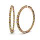 1 - Carisa 5.39 ctw (2.70 mm) Inside Outside Round Citrine and Natural Diamond Eternity Hoop Earrings 