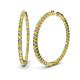1 - Carisa 6.23 ctw (2.70 mm) Inside Outside Round Yellow Sapphire and Natural Diamond Eternity Hoop Earrings 