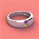 3 - Ethan Amethyst and Citrine 2 Stone Men Wedding Ring (7.80 mm) 