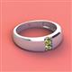 3 - Ethan 3.00 mm Round Peridot 2 Stone Men Wedding Ring 