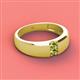3 - Ethan 3.00 mm Round Peridot 2 Stone Men Wedding Ring 
